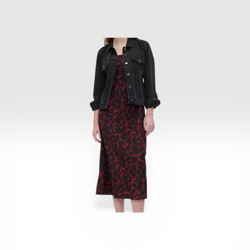 GAP - Burgandy Floral Slip Dress - NWT